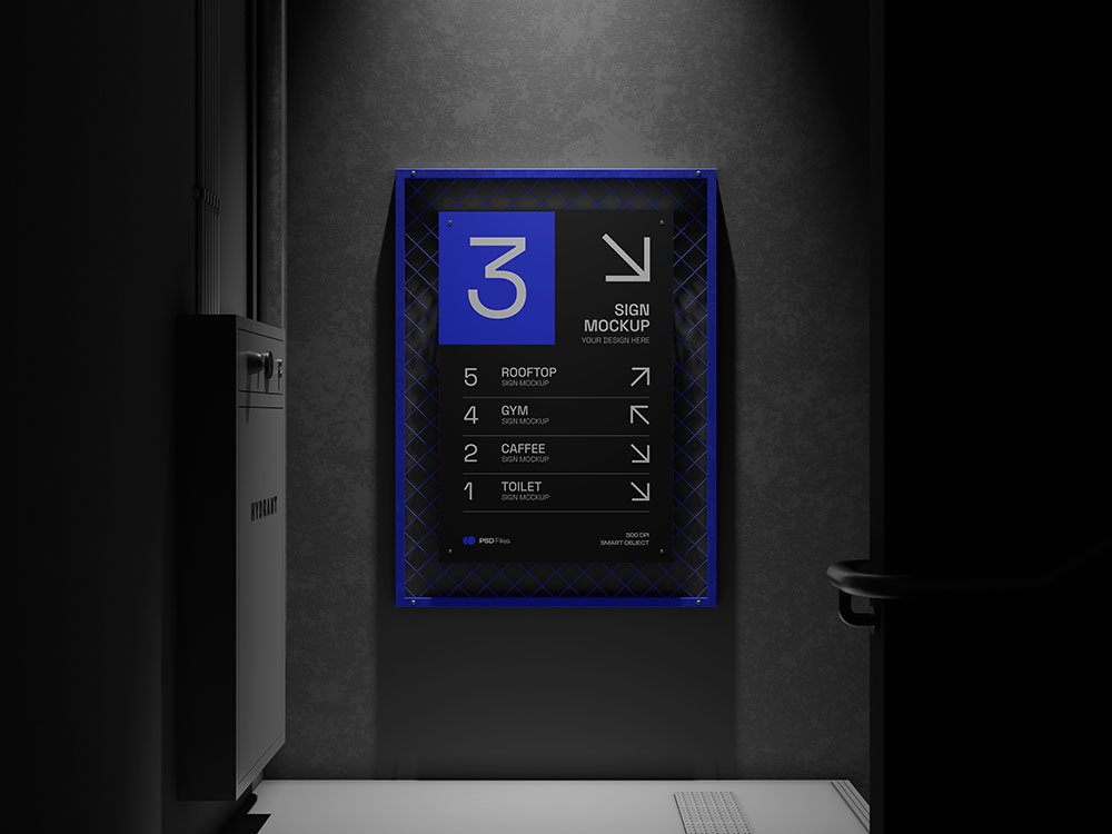 Sign Mockup (Dark Style)