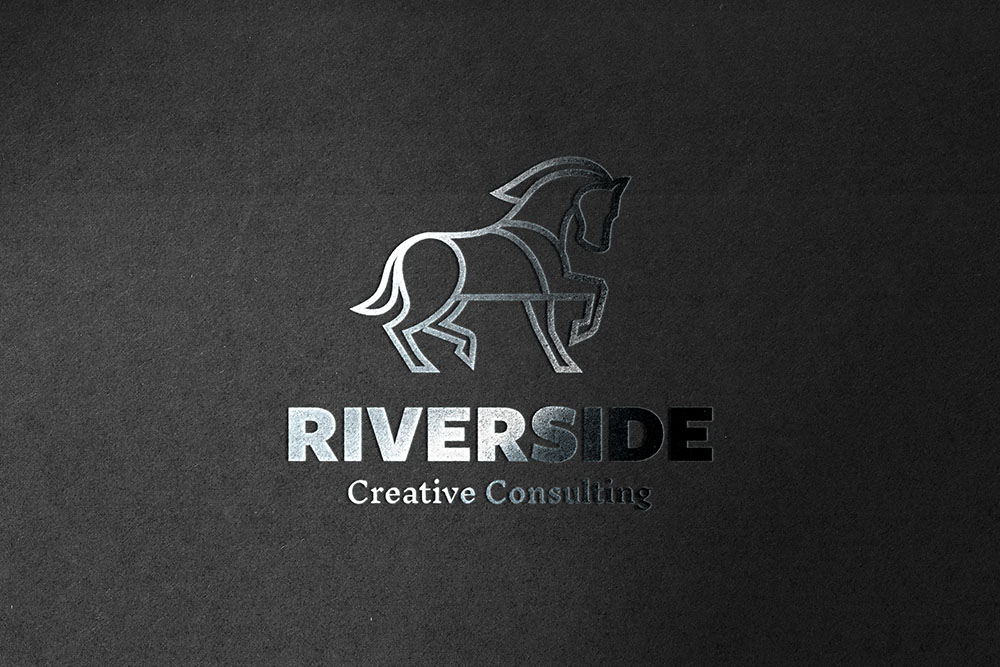 Silver Foil Stamping Logo Mockup